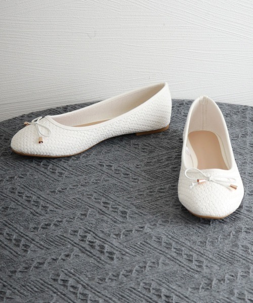 Miniministore(ミニミニストア)の「パンプス バレエシューズ フラットソール(パンプス・レディース・ブラック/パイソン/ホワイト・25.0cm/24.5cm/24.0cm/23.5cm/23.0cm)」の8枚目の写真