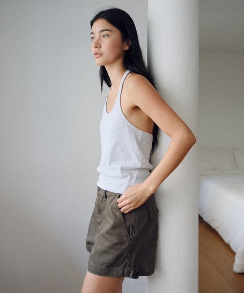 URAGO(ユラーゴ)の「Fatigue denim shorts(その他パンツ・レディース・カーキ/ホワイト・LARGE/MEDIUM/SMALL)」の4枚目の写真