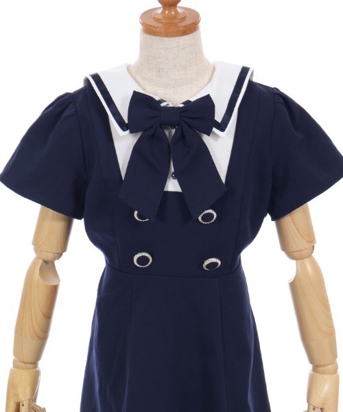 axes femme（アクシーズファム）の「リボンセットセーラーＯＰ（ワンピース・キッズ・ラベンダー/ネイビー・LARGE/X-LARGE/MEDIUM）」の14枚目の写真