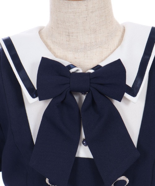 axes femme（アクシーズファム）の「リボンセットセーラーＯＰ（ワンピース・キッズ・ラベンダー/ネイビー・LARGE/X-LARGE/MEDIUM）」の15枚目の写真