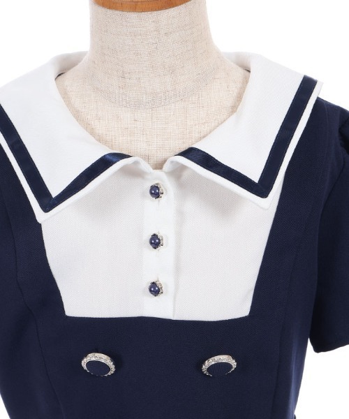 axes femme（アクシーズファム）の「リボンセットセーラーＯＰ（ワンピース・キッズ・ラベンダー/ネイビー・LARGE/X-LARGE/MEDIUM）」の16枚目の写真