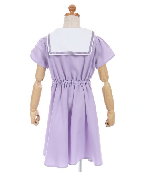 axes femme（アクシーズファム）の「リボンセットセーラーＯＰ（ワンピース・キッズ・ラベンダー/ネイビー・LARGE/X-LARGE/MEDIUM）」の4枚目の写真