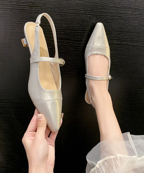 Lace Ladies(レースレディース)の「バックストラップ ポインテッド ヒール パンプス(パンプス・レディース・ピンク/シルバー/アイボリー・23cm/23.5cm/24cm/24.5cm/25cm/22.5cm)」の12枚目の写真