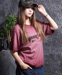 スプレー加工 テレコTシャツ / Spray-Printed Ribbed T-Shirt