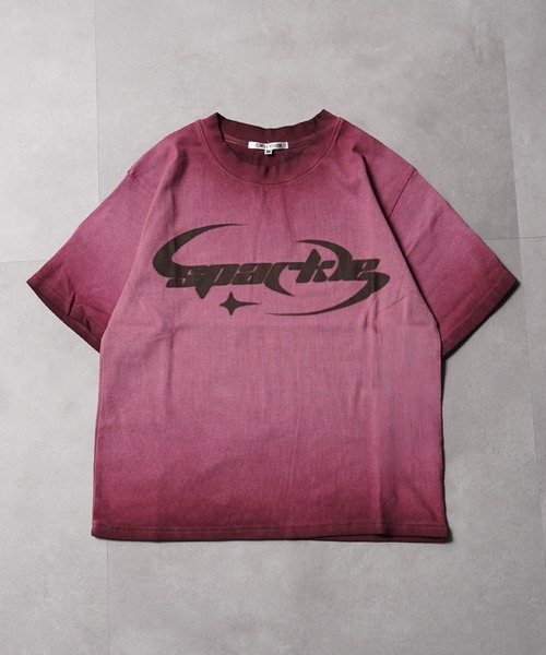 1111clothing(ワンフォークロージング)の「スプレー加工 テレコTシャツ / Spray-Printed Ribbed T-Shirt(Tシャツ/カットソー・メンズ・チャコールグレー/ホワイト/ピンク・L/M)」の21枚目の写真