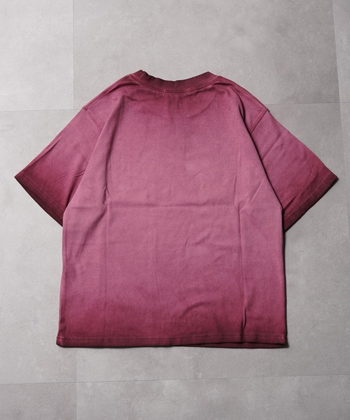 1111clothing(ワンフォークロージング)の「スプレー加工 テレコTシャツ / Spray-Printed Ribbed T-Shirt(Tシャツ/カットソー・メンズ・チャコールグレー/ホワイト/ピンク・L/M)」の22枚目の写真