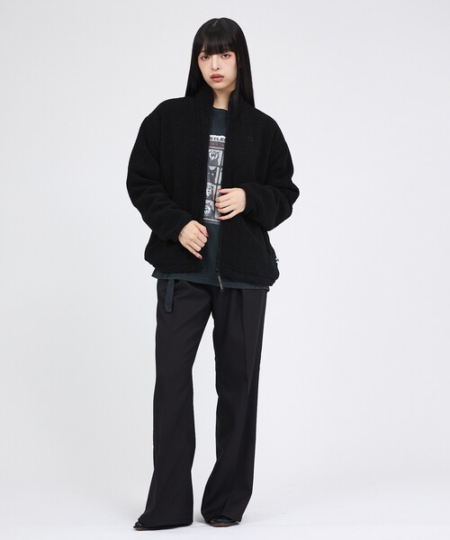 Russell Athletic(ラッセルアスレティック)の「【RUSSELL ATHLETIC/ラッセル アスレチック】シープボアジップジャケット/Sheep Boa Zip JKT/パーカー(ブルゾン・レディース・アイボリー/ブラック/レッド・フリー)」の15枚目の写真