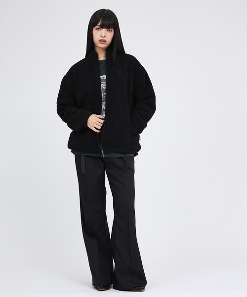 Russell Athletic(ラッセルアスレティック)の「【RUSSELL ATHLETIC/ラッセル アスレチック】シープボアジップジャケット/Sheep Boa Zip JKT/パーカー(ブルゾン・レディース・アイボリー/ブラック/レッド・フリー)」の16枚目の写真