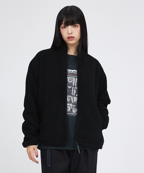 Russell Athletic(ラッセルアスレティック)の「【RUSSELL ATHLETIC/ラッセル アスレチック】シープボアジップジャケット/Sheep Boa Zip JKT/パーカー(ブルゾン・レディース・アイボリー/ブラック/レッド・フリー)」の17枚目の写真