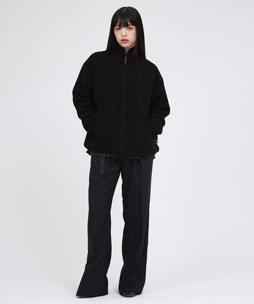Russell Athletic(ラッセルアスレティック)の「【RUSSELL ATHLETIC/ラッセル アスレチック】シープボアジップジャケット/Sheep Boa Zip JKT/パーカー(ブルゾン・レディース・アイボリー/ブラック/レッド・フリー)」の19枚目の写真