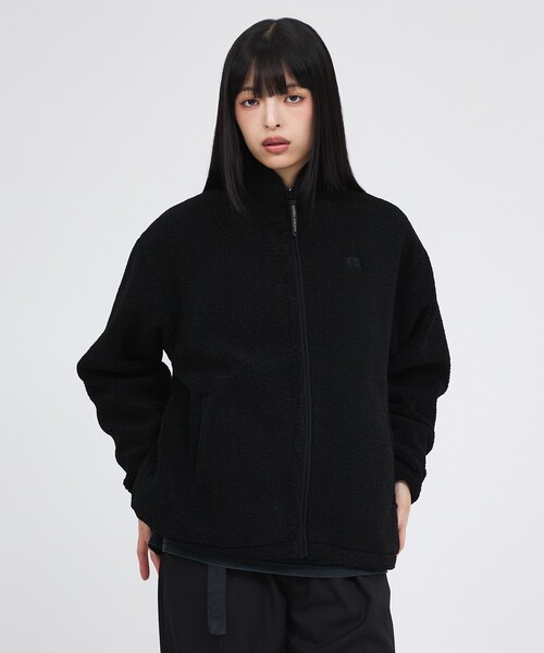 Russell Athletic(ラッセルアスレティック)の「【RUSSELL ATHLETIC/ラッセル アスレチック】シープボアジップジャケット/Sheep Boa Zip JKT/パーカー(ブルゾン・レディース・アイボリー/ブラック/レッド・フリー)」の21枚目の写真