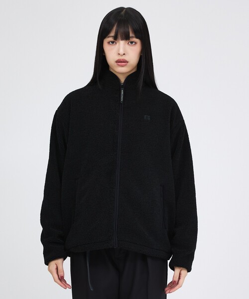 Russell Athletic(ラッセルアスレティック)の「【RUSSELL ATHLETIC/ラッセル アスレチック】シープボアジップジャケット/Sheep Boa Zip JKT/パーカー(ブルゾン・レディース・アイボリー/ブラック/レッド・フリー)」の22枚目の写真