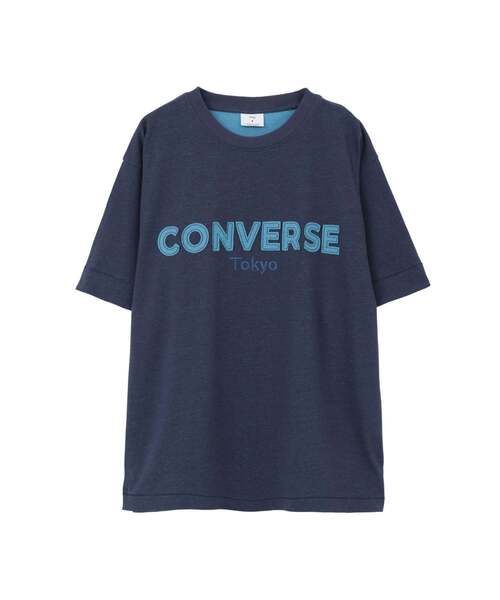 CONVERSE TOKYO(コンバーストウキョウ)の「BICOLOR HEM SPINDLE TEE(Tシャツ/カットソー・レディース・ネイビー/ホワイト/ブラック・MEDIUM/SMALL)」の3枚目の写真