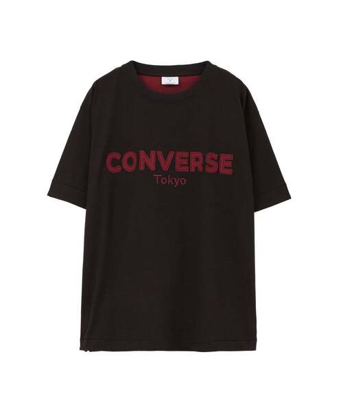 CONVERSE TOKYO(コンバーストウキョウ)の「BICOLOR HEM SPINDLE TEE(Tシャツ/カットソー・レディース・ネイビー/ホワイト/ブラック・MEDIUM/SMALL)」の2枚目の写真