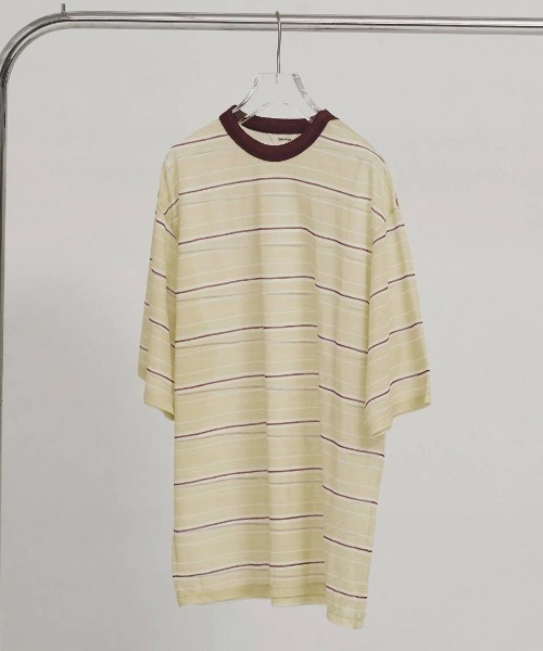 TODAYFUL（トゥデイフル）の「[TODAYFUL/トゥデイフル] シアーボーダーカットソー（Tシャツ/カットソー・レディース・ネイビー/ライトグリーン・F）」の3枚目の写真