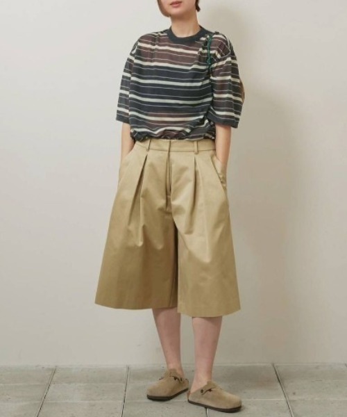 TODAYFUL（トゥデイフル）の「[TODAYFUL/トゥデイフル] シアーボーダーカットソー（Tシャツ/カットソー・レディース・ネイビー/ライトグリーン・F）」の15枚目の写真