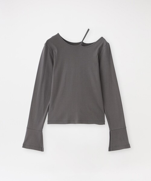 LOVELESS(ラブレス)の「ALBINI オーガニックフライス トップス(Tシャツ/カットソー・レディース・ライトピンク/チャコールグレー/ライトグリーン/オフホワイト・34/36)」の2枚目の写真