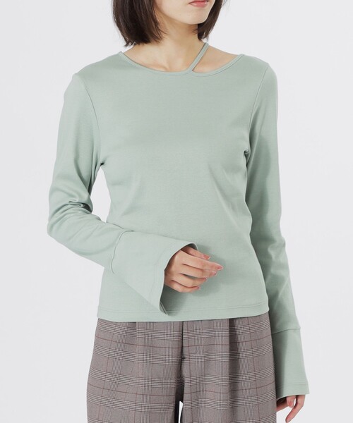 LOVELESS(ラブレス)の「ALBINI オーガニックフライス トップス(Tシャツ/カットソー・レディース・ライトピンク/チャコールグレー/ライトグリーン/オフホワイト・34/36)」の17枚目の写真