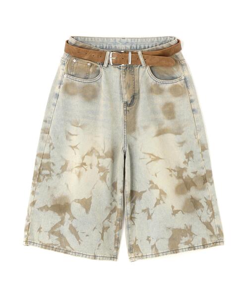 L.H.P(エルエイチピー)の「MAVYTH/メヴィス/Dirty Denim Shorts(デニムパンツ・レディース・ホワイト・XL/L)」の1枚目の写真