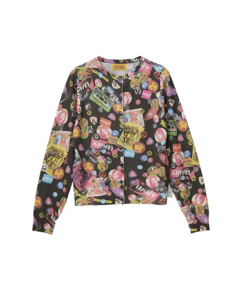 HYSTERIC GLAMOUR(ヒステリックグラマー)の「GUITAR DAYS柄 カーディガン(カーディガン/ボレロ・レディース・ブラック系その他/ピンク系その他・FREE)」の2枚目の写真