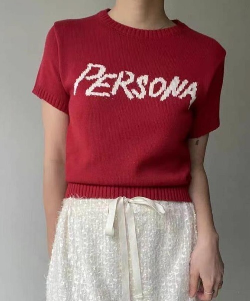 semplice(センプリチェ)の「Tシャツ【韓国ファッション】(Tシャツ/カットソー・レディース・ネイビー/ベージュ/レッド・F)」の7枚目の写真