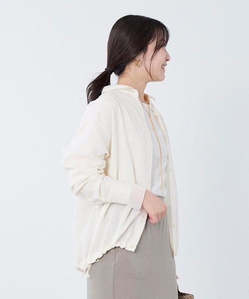 MICA&DEAL(マイカ&ディール)の「ドロストシャツジャケット(シャツ/ブラウス・レディース・グレー/チャコールグレー/オフホワイト・FREE)」の6枚目の写真