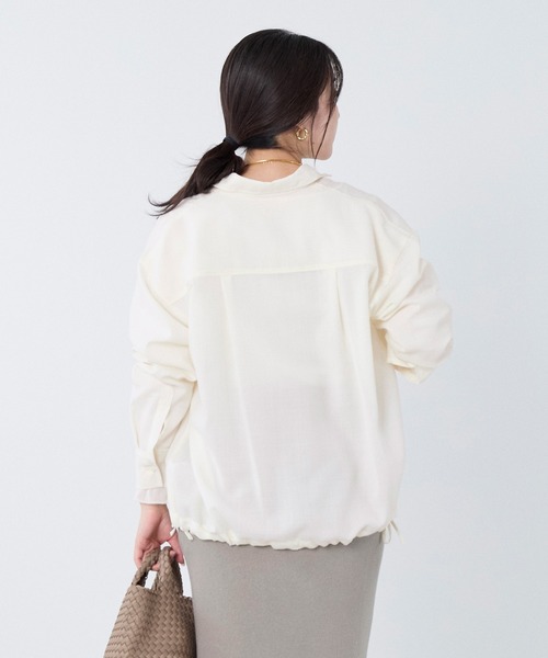 MICA&DEAL(マイカ&ディール)の「ドロストシャツジャケット(シャツ/ブラウス・レディース・グレー/チャコールグレー/オフホワイト・FREE)」の7枚目の写真