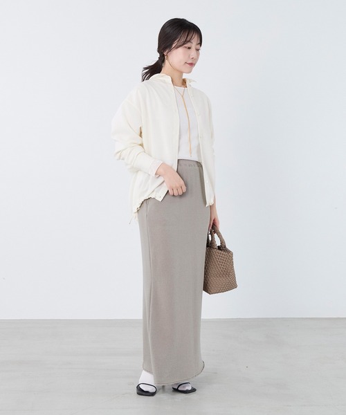 MICA&DEAL(マイカ&ディール)の「ドロストシャツジャケット(シャツ/ブラウス・レディース・グレー/チャコールグレー/オフホワイト・FREE)」の9枚目の写真
