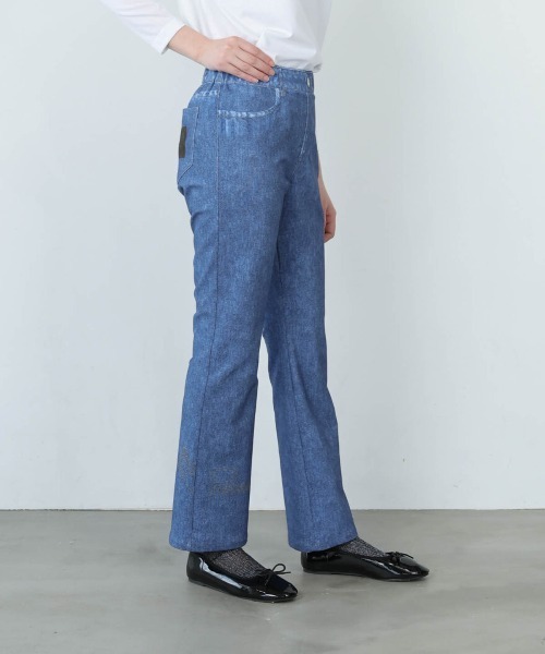 STUDIO PICONE(スタジオピッコーネ)の「ステッチデニム風プリントパンツ(その他パンツ・レディース・ライトブルー/ネイビー/ブラック/ベージュ・L/LL/M/S)」の12枚目の写真
