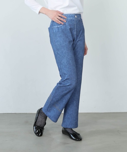 STUDIO PICONE(スタジオピッコーネ)の「ステッチデニム風プリントパンツ(その他パンツ・レディース・ライトブルー/ネイビー/ブラック/ベージュ・L/LL/M/S)」の13枚目の写真