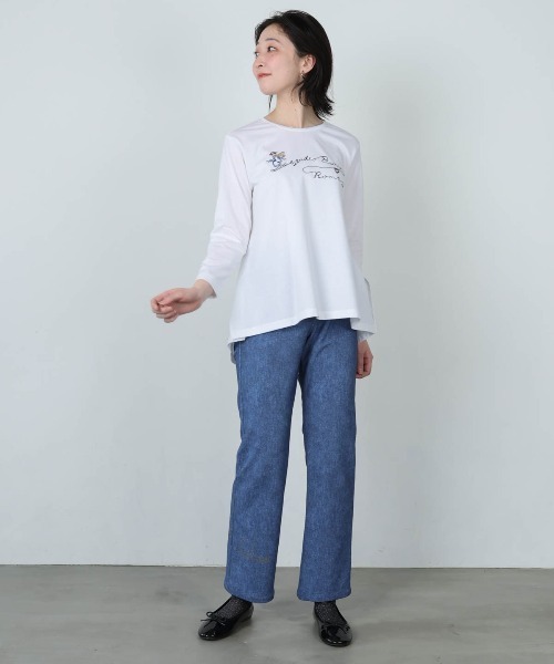 STUDIO PICONE(スタジオピッコーネ)の「ステッチデニム風プリントパンツ(その他パンツ・レディース・ライトブルー/ネイビー/ブラック/ベージュ・L/LL/M/S)」の15枚目の写真