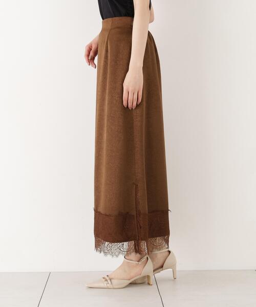 PROPORTION BODY DRESSING(プロポーションボディドレッシング)の「レーストリムナロースカート / 1216220903(スカート・レディース・グリーン/ブラウン・MEDIUM/P/S)」の11枚目の写真