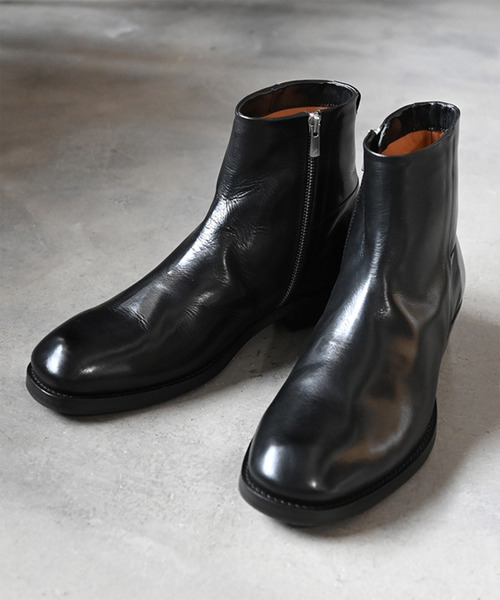 EARLE(アール)の「EARLE アール / New side zip boots キップレザーニューサイドジップブーツ / ER1201(ブーツ・メンズ・ブラック/ブラウン・43/42/40/41)」の1枚目の写真