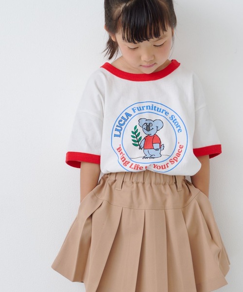 LOWRYS FARM（ローリーズファーム）の「アニマルリンガーＴＳＳ　1056998（Tシャツ/カットソー・キッズ・グレー/オフホワイト/アイボリー・110cm/120cm/130cm/140cm/150cm）」の2枚目の写真