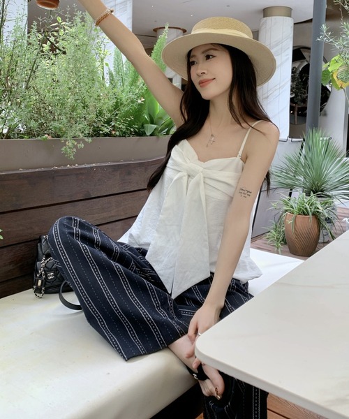 FAVORITO(ファヴォリート)の「キャミソールワイドパンツセットアップ(セットアップ・レディース・ホワイト・S/M/L)」の15枚目の写真