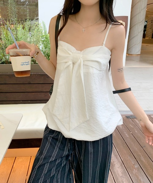 FAVORITO(ファヴォリート)の「キャミソールワイドパンツセットアップ(セットアップ・レディース・ホワイト・S/M/L)」の3枚目の写真