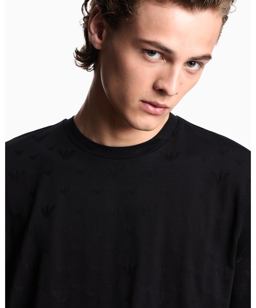 EMPORIO ARMANI(エンポリオアルマーニ)の「【エンポリオ アルマーニ】ASV Tシャツ ジャージー インターシャロゴ(Tシャツ/カットソー・メンズ・ブラック・LARGE/X-LARGE/SMALL/MEDIUM)」の2枚目の写真