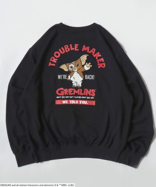 Salong hameu（サロン ハミュー）の「GREMLINS（グレムリン）GIZMO ギズモ キャラクター サガラ刺繍・フォトプリントスウェットトレーナー（スウェット・メンズ・ブルー/レッド/ブラック/オフホワイト/グレー/チャコールグレー・M/L/LL）」の10枚目の写真