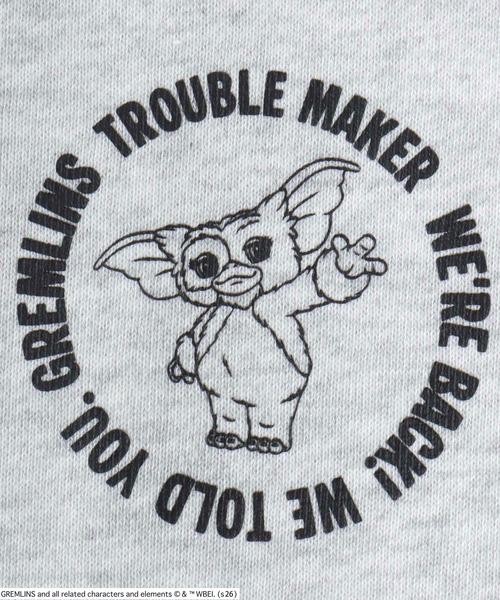 Salong hameu（サロン ハミュー）の「GREMLINS（グレムリン）GIZMO ギズモ キャラクター サガラ刺繍・フォトプリントスウェットトレーナー（スウェット・メンズ・ブルー/レッド/ブラック/オフホワイト/グレー/チャコールグレー・M/L/LL）」の18枚目の写真