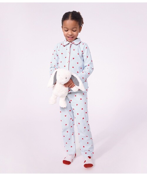 PETIT BATEAU(プチバトー)の「衿つきプリント長袖パジャマ(ルームウェア/パジャマ・キッズ・ホワイト系その他・4YEAR/5YEAR/2YEAR/3YEAR)」の4枚目の写真