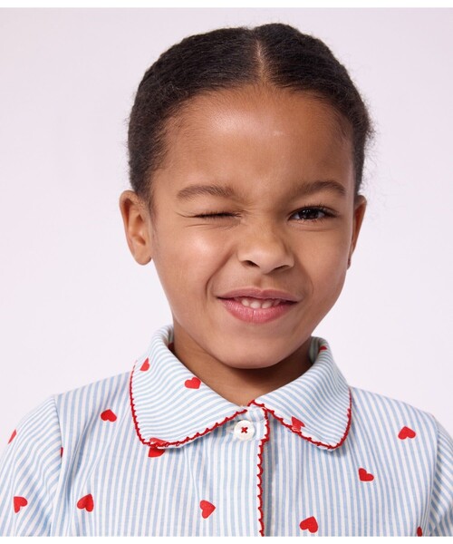PETIT BATEAU(プチバトー)の「衿つきプリント長袖パジャマ(ルームウェア/パジャマ・キッズ・ホワイト系その他・4YEAR/5YEAR/2YEAR/3YEAR)」の2枚目の写真