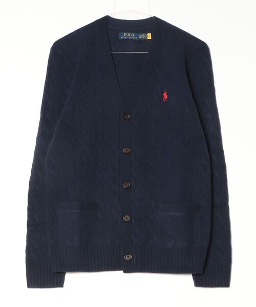 POLO RALPH LAUREN（ポロ ラルフ ローレン）の「ケーブルニット ウールカシミヤ カーディガン（カーディガン/ボレロ・メンズ・ブルー・S/M/L/XL/XS）」の7枚目の写真