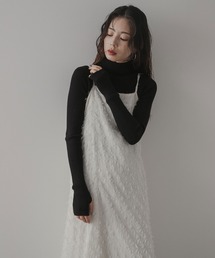 リブタートルニット