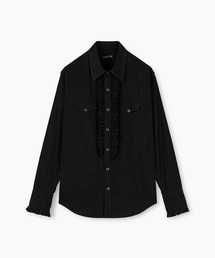 6.5oz DENIM FRILL SHIRT