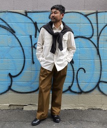 シャンブレーワークシャツ