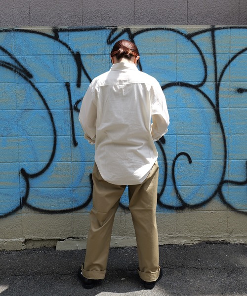 BROOKLYN OVERALL(ブルックリンオーバーオール)の「シャンブレーワークシャツ(シャツ/ブラウス・メンズ・ブルー/オフホワイト・M/S/L)」の7枚目の写真