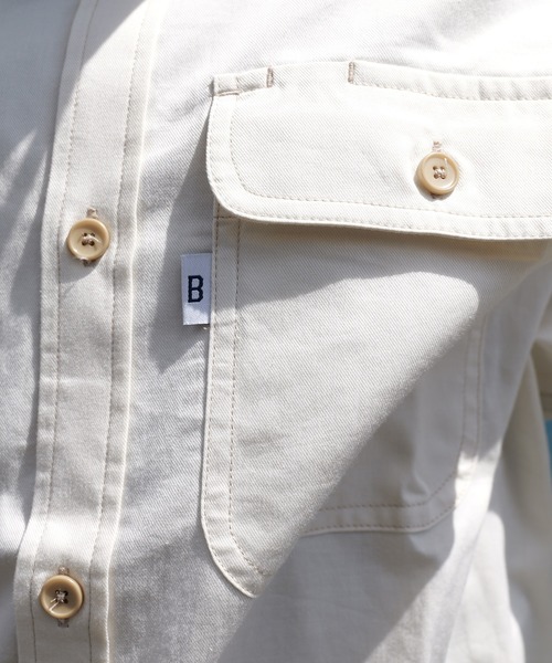 BROOKLYN OVERALL(ブルックリンオーバーオール)の「シャンブレーワークシャツ(シャツ/ブラウス・メンズ・ブルー/オフホワイト・M/S/L)」の11枚目の写真