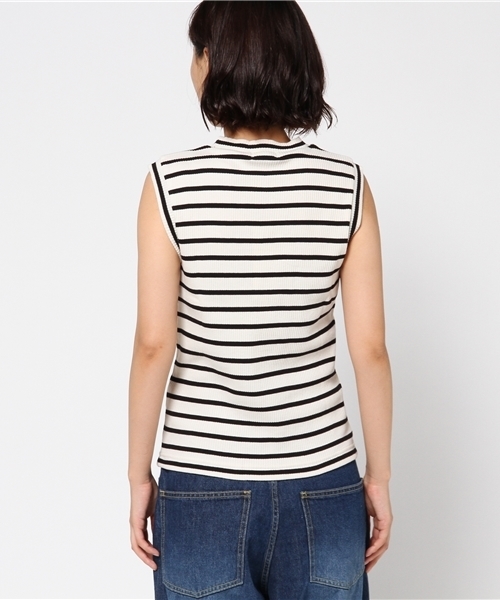 NATURAL BEAUTY BASIC(ナチュラルビューティーベーシック)の「【steady. 8月号掲載】スタンドネックリブプルオーバー(Tシャツ/カットソー・レディース・ホワイト系その他/ブラック/オフホワイト・MEDIUM)」の13枚目の写真