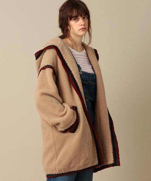 Another Edition(アナザーエディション)の「カギバリボアフードコート/ AEBC カギバリ ボア HOOD CT◆(その他アウター・レディース・ホワイト/ベージュ・MEDIUM/SMALL)」の2枚目の写真