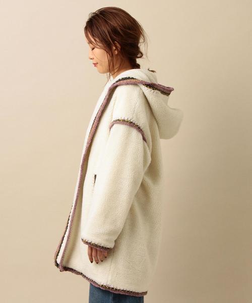 Another Edition(アナザーエディション)の「カギバリボアフードコート/ AEBC カギバリ ボア HOOD CT◆(その他アウター・レディース・ホワイト/ベージュ・MEDIUM/SMALL)」の4枚目の写真